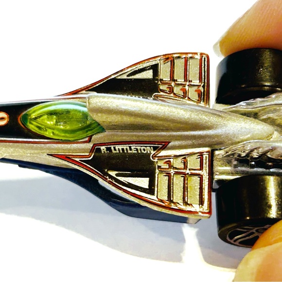 Vintage 2000 Hot Wheels Die Cast Race Cars Greased Lightnin Jet Threat Blue Red - Picture 9 of 16